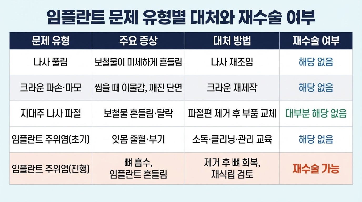 임플란트 재수술, 오래 쓰면 필수일까