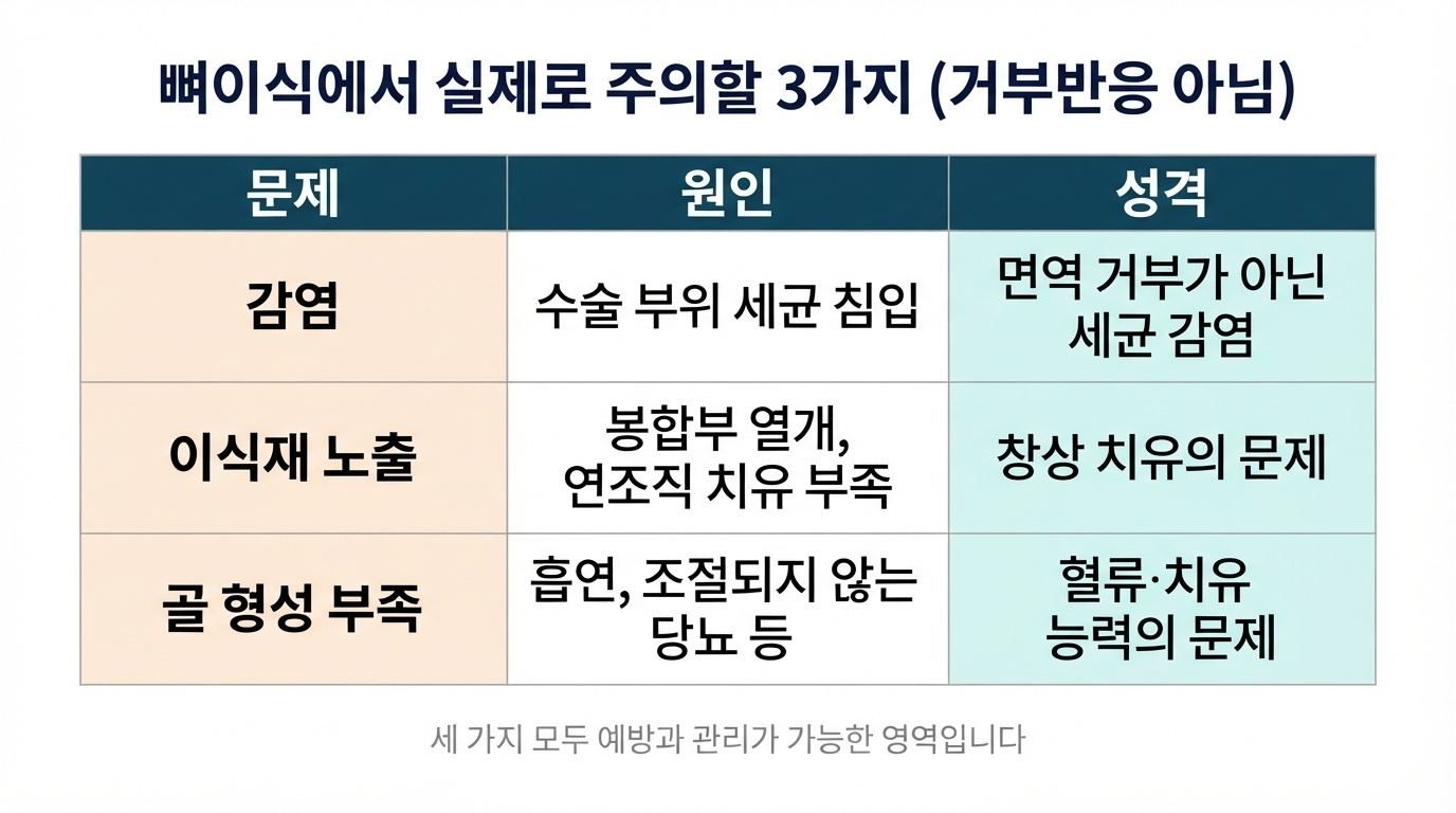 뼈이식에서 실제 주의할 점 3가지